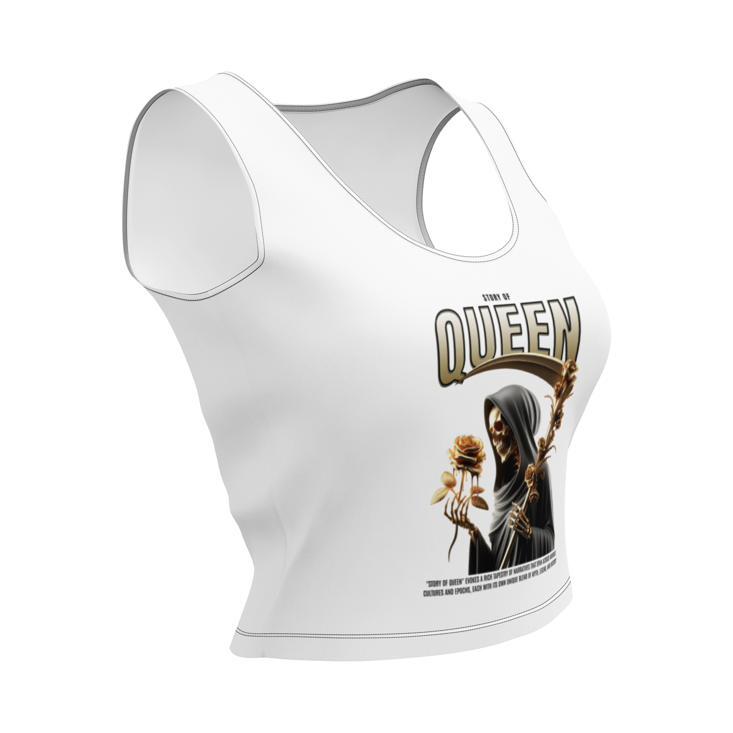 Polyester Crop Top | Queen