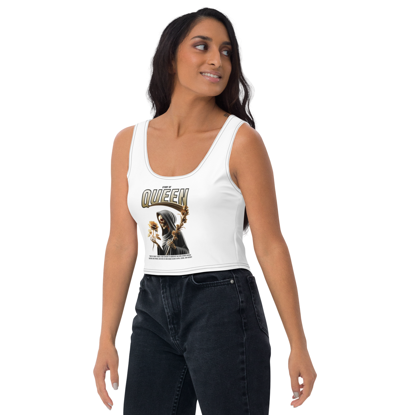 Polyester Crop Top | Queen